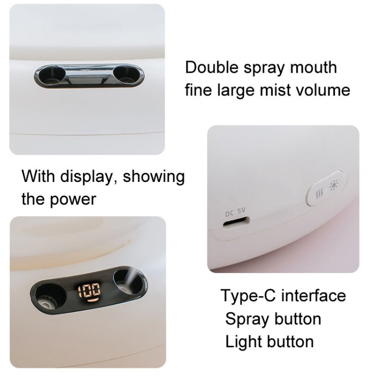 Rechargeable Moutain View Double Spray Aromatherapy Difusor Humidifier With Colorful Light