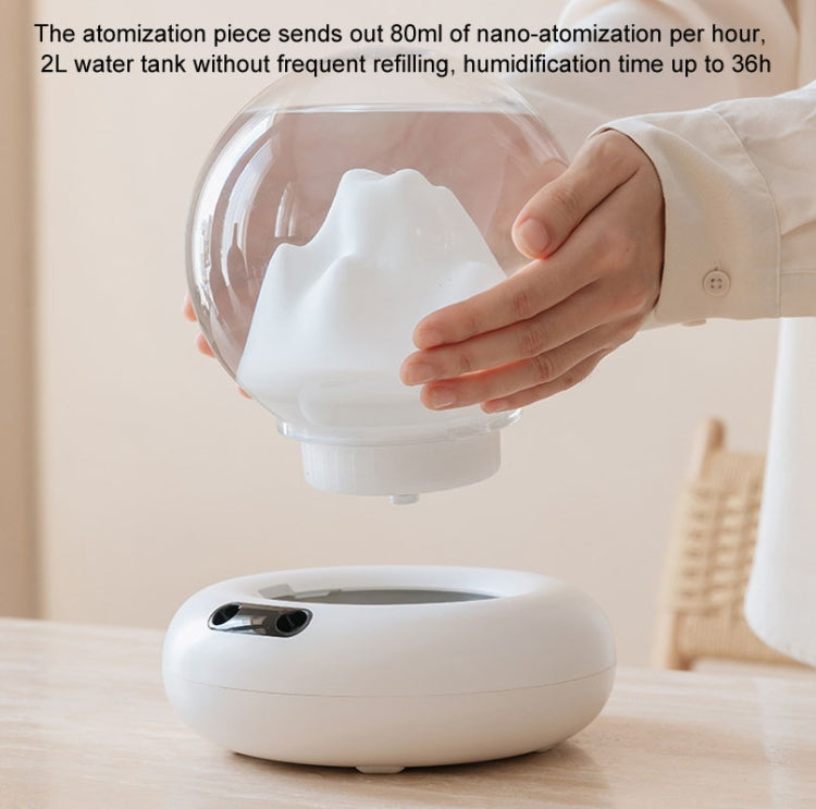 Rechargeable Moutain View Double Spray Aromatherapy Difusor Humidifier With Colorful Light