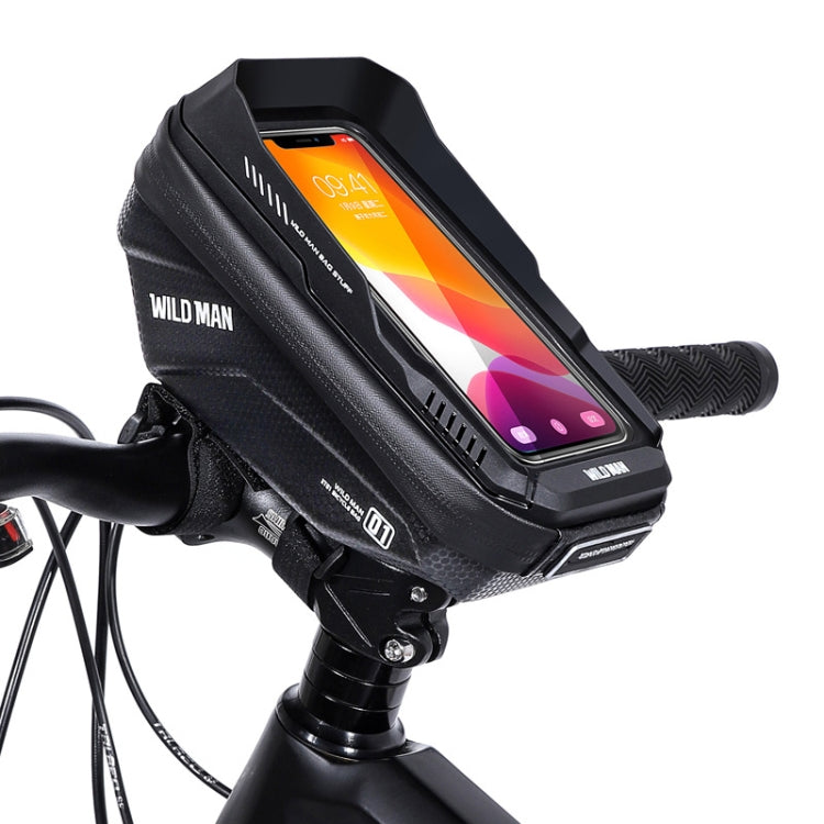 WILD MAN XT1 1L Bicycle EVA Hard Shell Phone Touch Screen Handlebar Bag