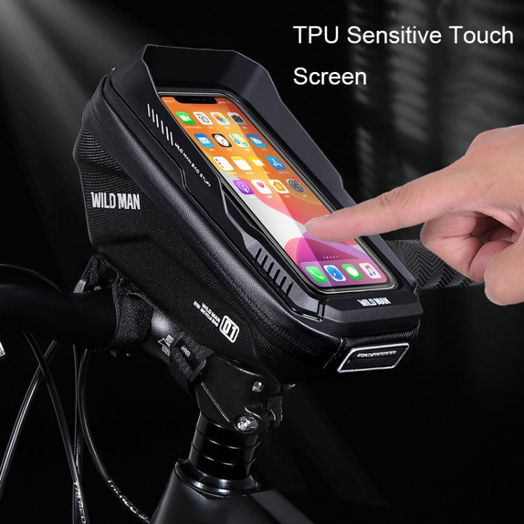 WILD MAN XT1 1L Bicycle EVA Hard Shell Phone Touch Screen Handlebar Bag