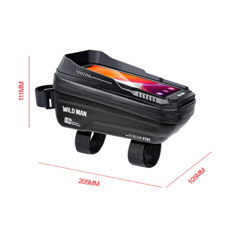 WILD MAN XT2 1L Bicycle EVA Hard Shell Waterproof Phone Touch Screen Beam Bag