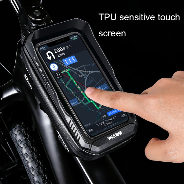 WILD MAN XT2 1L Bicycle EVA Hard Shell Waterproof Phone Touch Screen Beam Bag