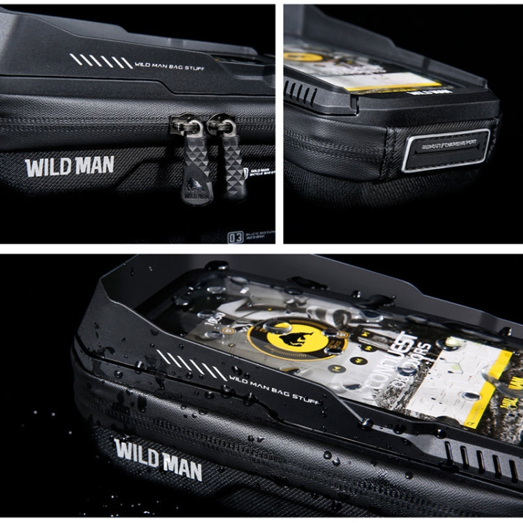WILD MAN XT3S 0.6L Mountain Bike 360-Degree Rotating Phone Touch Screen Bag
