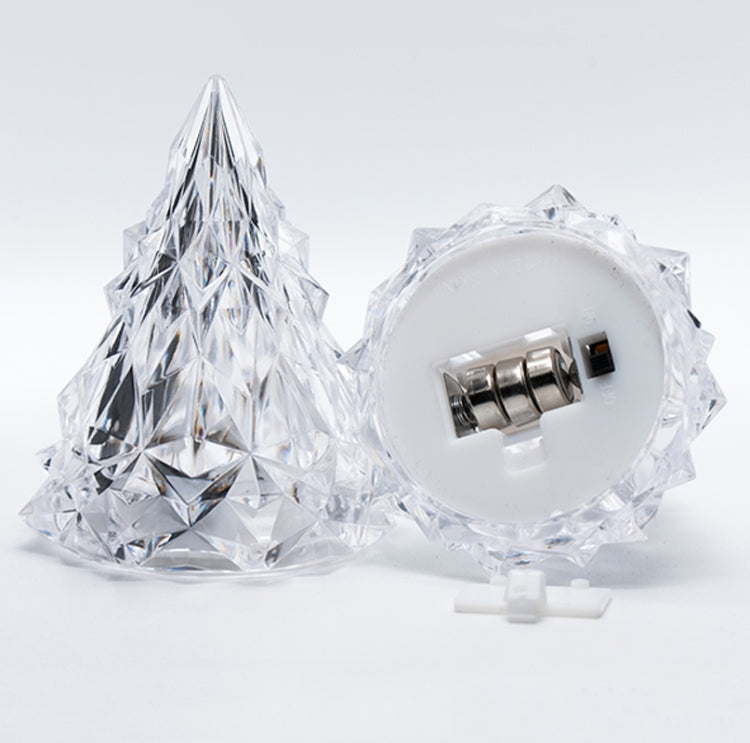 Christmas Tree Iceberg Diamond Crystal Lights Decorative Ambient Light Acrylic Ornaments, Color: Warm White  Light