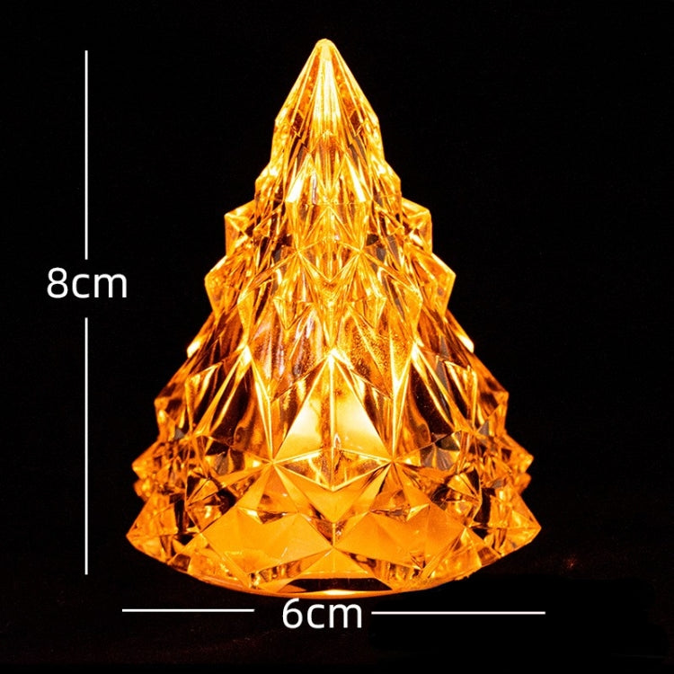 Christmas Tree Iceberg Diamond Crystal Lights Decorative Ambient Light Acrylic Ornaments, Color: Warm White  Light