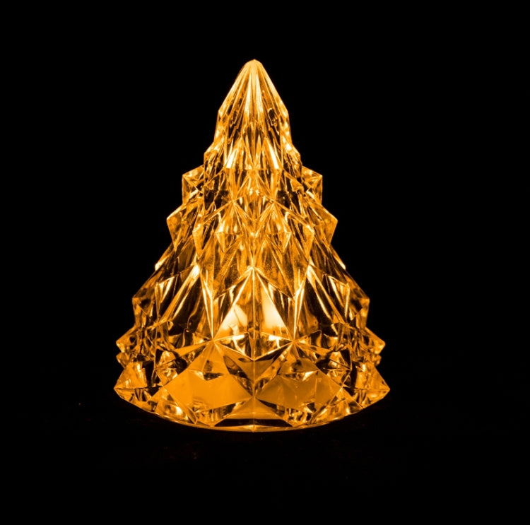 Christmas Tree Iceberg Diamond Crystal Lights Decorative Ambient Light Acrylic Ornaments, Color: Warm White  Light