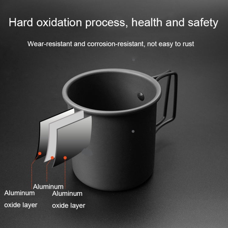 HK280 300ml Outdoor Camping Folding Water Cup Portable Aluminum Alloy Cup