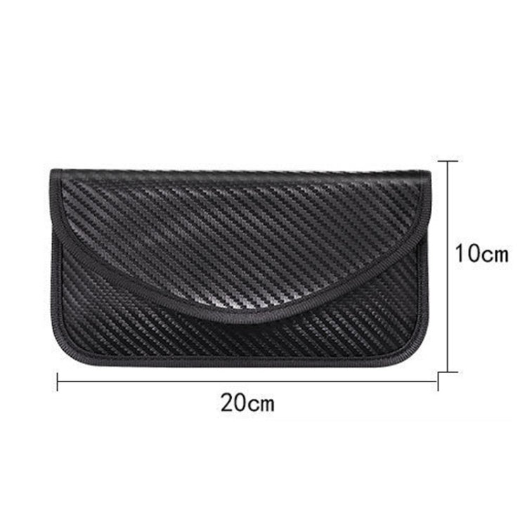 Carbon Fiber Signal Shielding Bag Radiation-proof RFID Phone Key Bag 20 x 10cm
