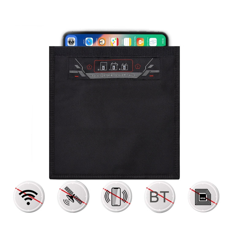 Rolled Edge Cell Phone Tablet RFID Privacy Protection Bag Car Key Signal Shielding Bag