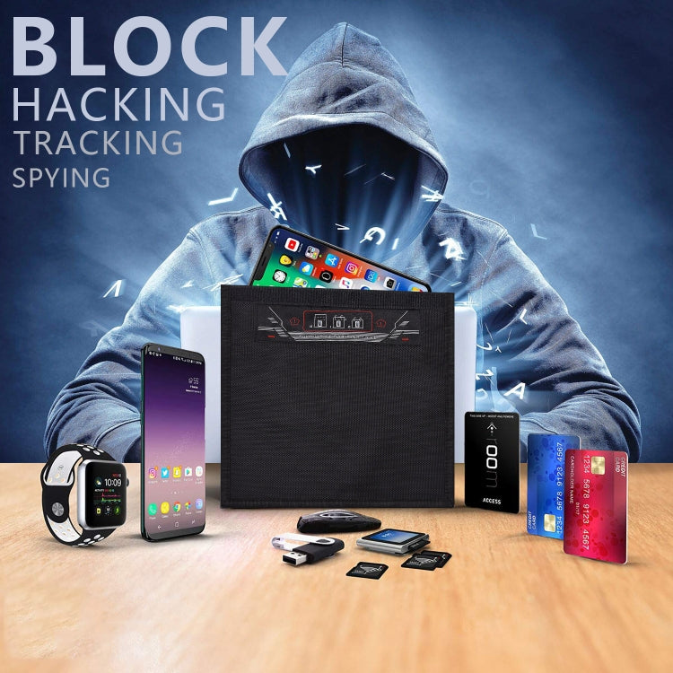 Rolled Edge Cell Phone Tablet RFID Privacy Protection Bag Car Key Signal Shielding Bag