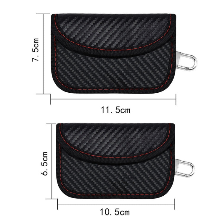 Carbon Fiber RFID Card Case Radiation-Proof Car Key Signal Shielding Bag