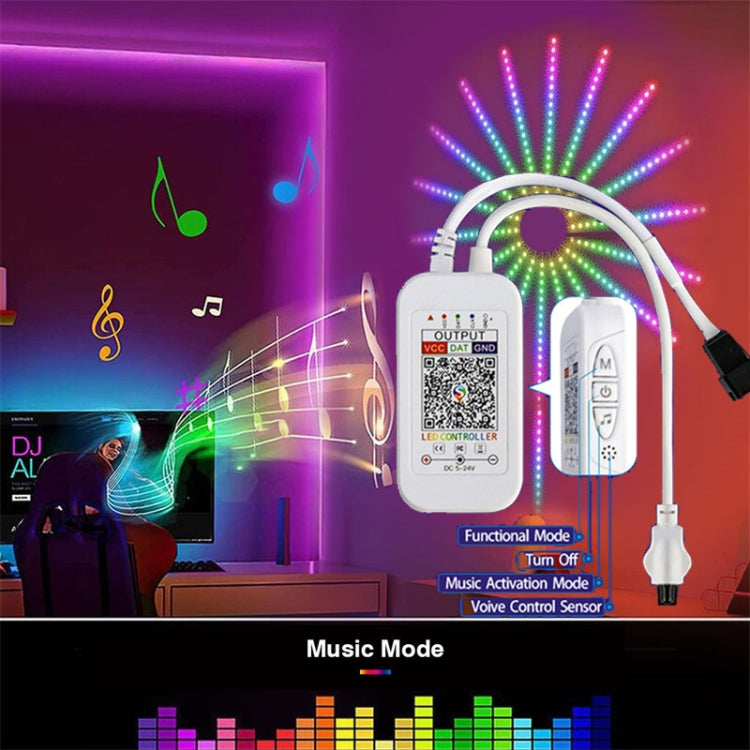 KD0062 USB 24 Key Bluetooth Firework Lantern LED Music Decoration Light