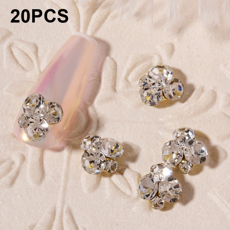 20 PCS Nail Jewelry Stacked Diamond Nail Sticker Accessories