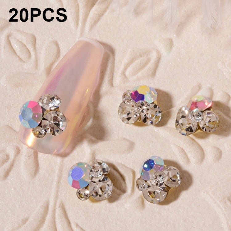 20 PCS Nail Jewelry Stacked Diamond Nail Sticker Accessories