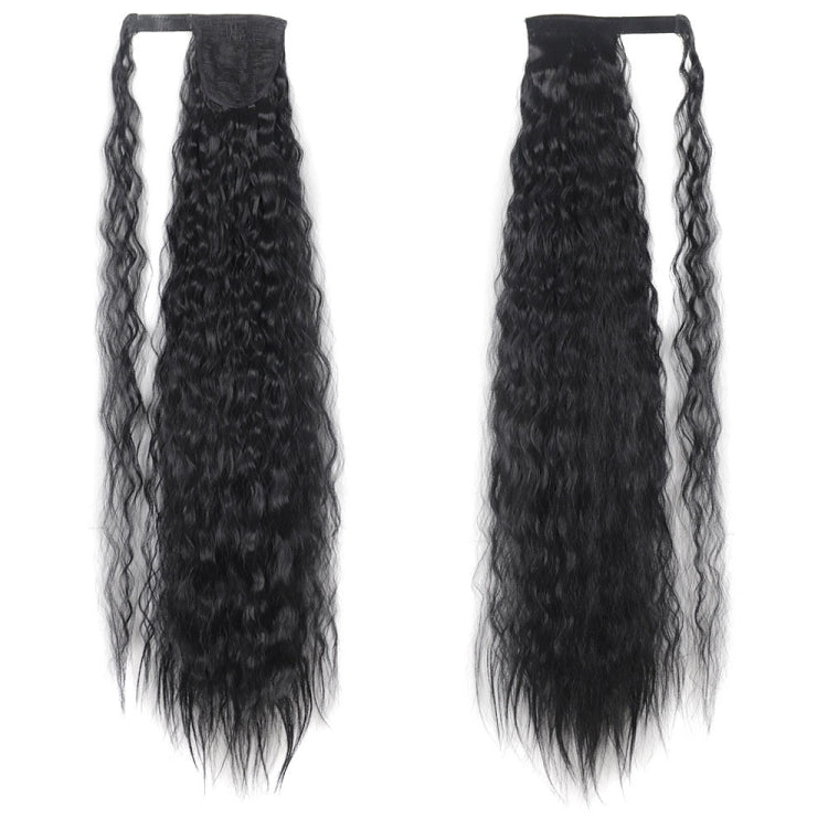 MST8568 Invisible Adhesive Bandage Wigs Corn Perm Long Ponytail Wigs