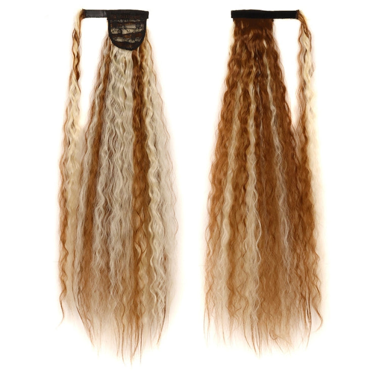 MST8568 Invisible Adhesive Bandage Wigs Corn Perm Long Ponytail Wigs