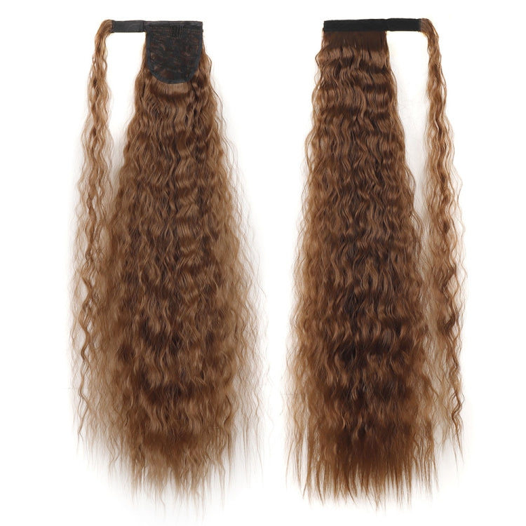 MST8568 Invisible Adhesive Bandage Wigs Corn Perm Long Ponytail Wigs