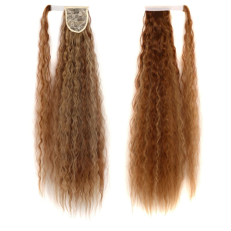 MST8568 Invisible Adhesive Bandage Wigs Corn Perm Long Ponytail Wigs