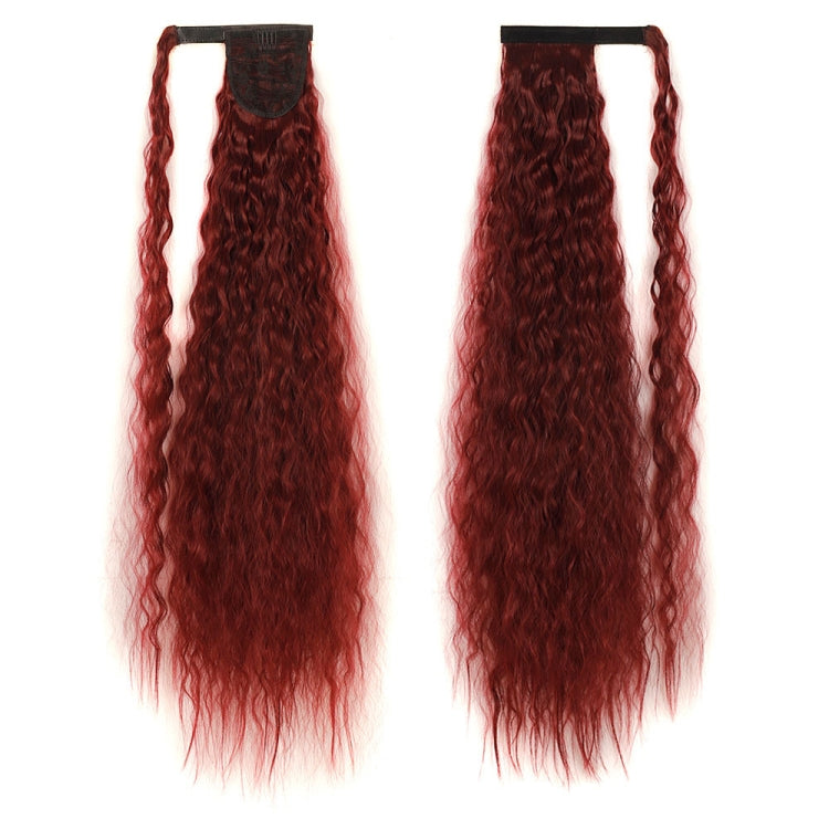 MST8568 Invisible Adhesive Bandage Wigs Corn Perm Long Ponytail Wigs