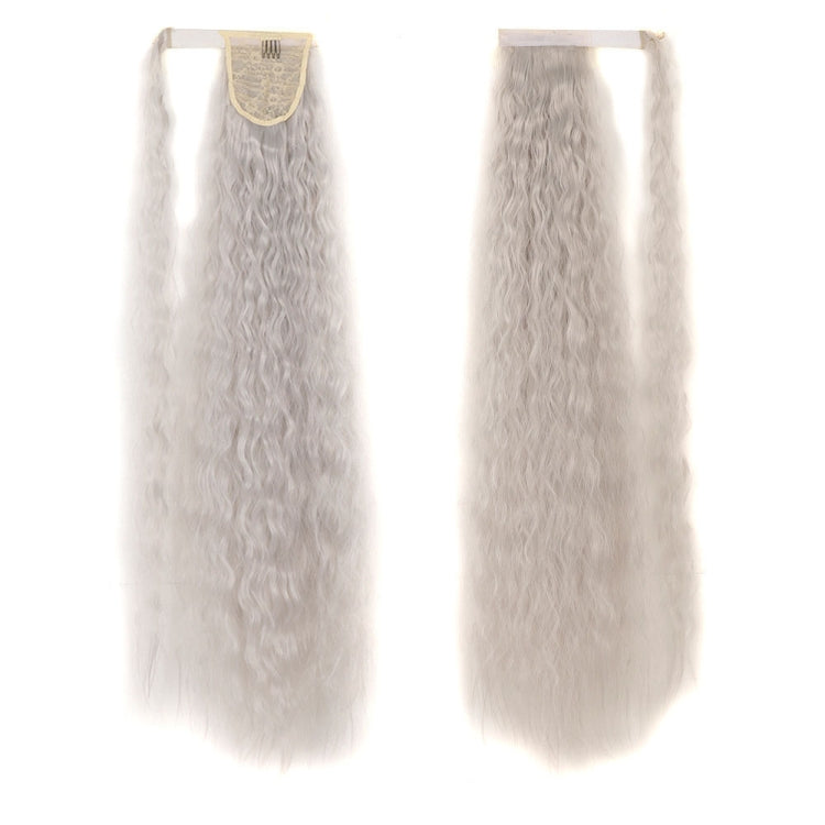 MST8568 Invisible Adhesive Bandage Wigs Corn Perm Long Ponytail Wigs