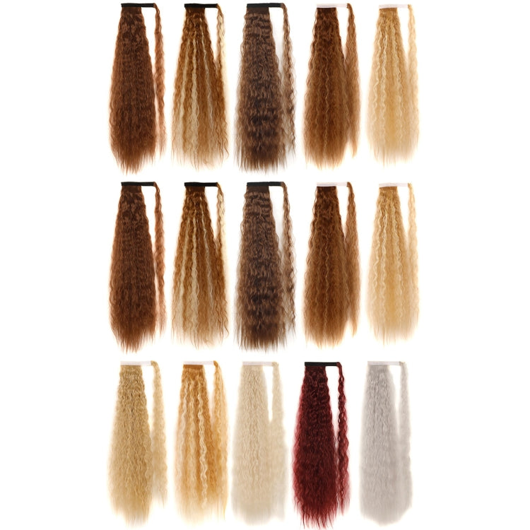 MST8568 Invisible Adhesive Bandage Wigs Corn Perm Long Ponytail Wigs