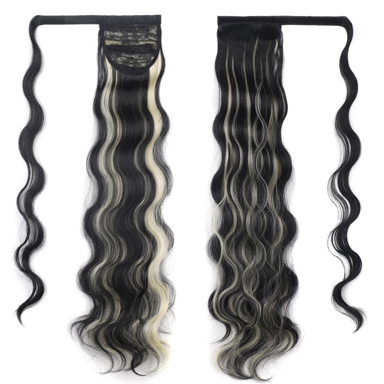 MST08 Adhesive Tie-On Wigs Ponytail Fluffy Long Curly Wigs High-Ponytail