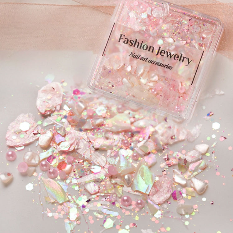 3 Boxes Nail Decorations Shell Sequins Nail Jewelry