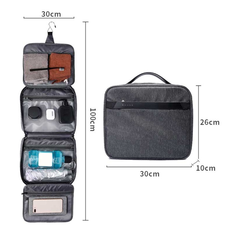 BANGE BG-7529 Convenient Travel Foldable Cosmetic Storage Bag Toiletry Bag With Hook