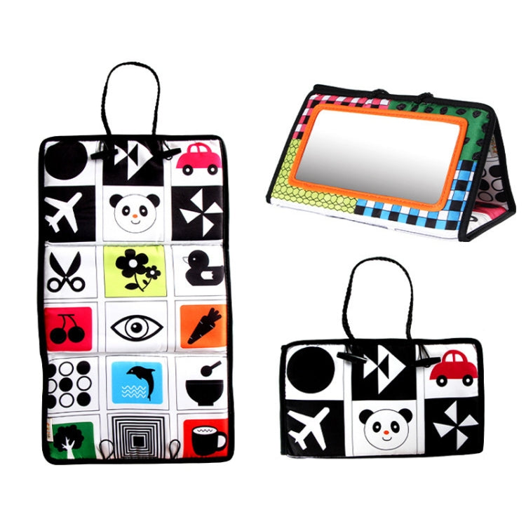 Baby Hanging Toy Foldable Baby Vision Training Pattern Mirror