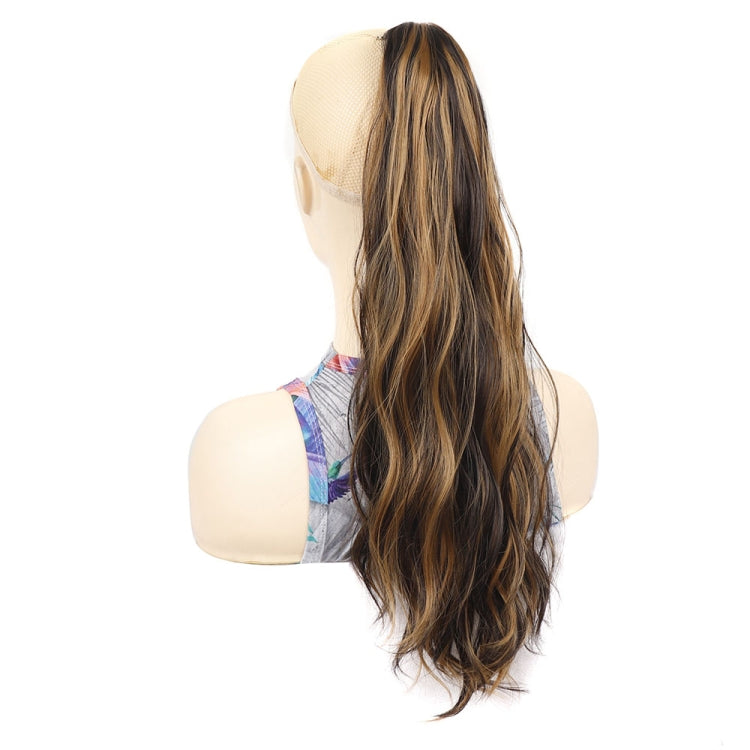 P96 Clip-On Wig Long Ponytail Water Ripple Long Curly Wig