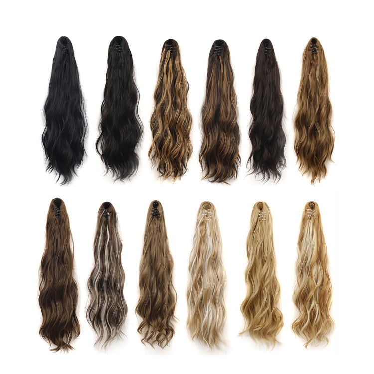 P96 Clip-On Wig Long Ponytail Water Ripple Long Curly Wig