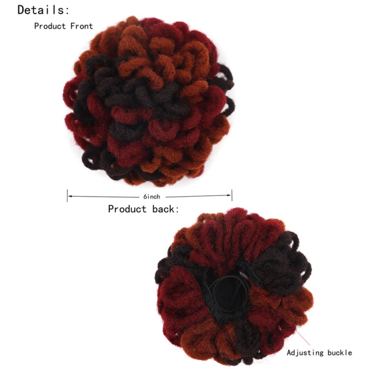 LSFBZB Drawstring Dreadlocks Wig Caterpillar Dreadlock Shaggy Hair Bun, Spec: