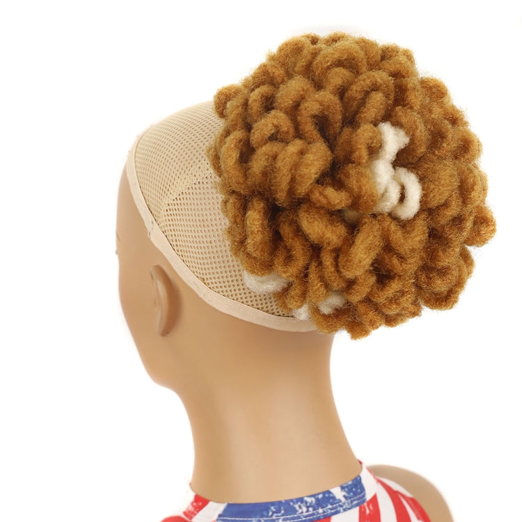 LSFBZB Drawstring Dreadlocks Wig Caterpillar Dreadlock Shaggy Hair Bun, Spec: