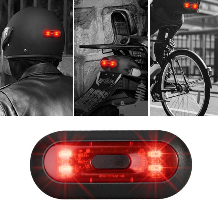 Motorbike Helmet Warning Light USB Rechargeable Waterproof Tail Light