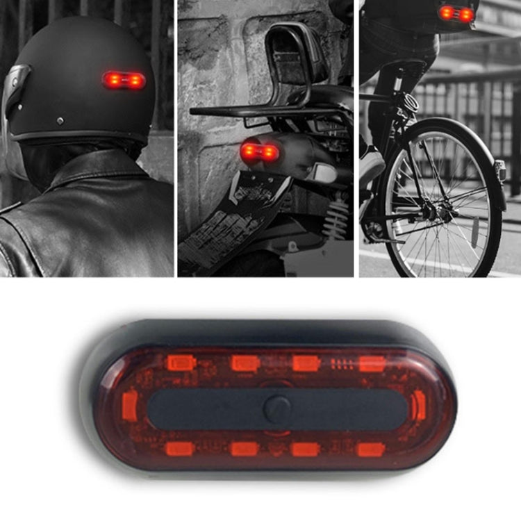 Motorbike Helmet Warning Light USB Rechargeable Waterproof Tail Light