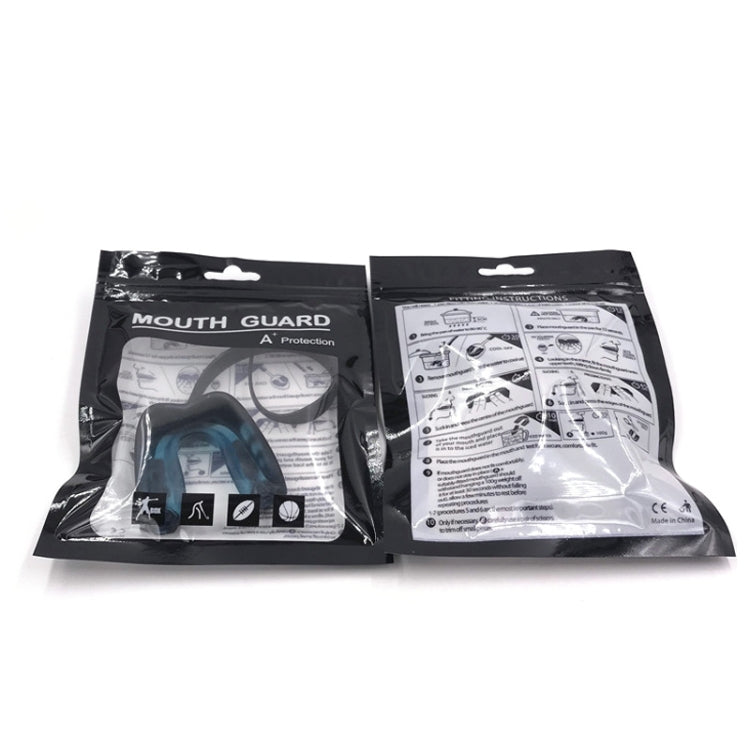 Mouthguard Braces Boxing Taekwondo Combat Protective Gear With Lanyard, Style: Transparent