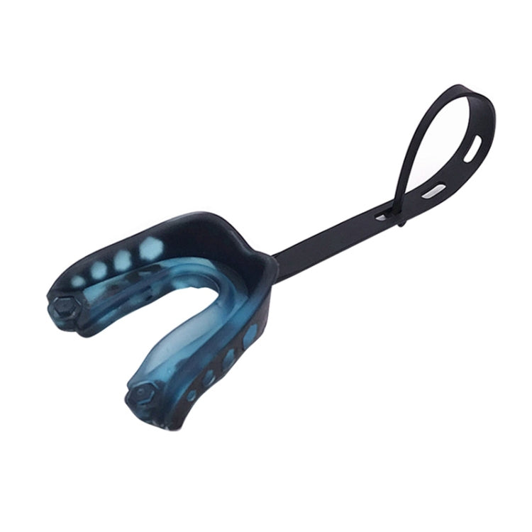 Mouthguard Braces Boxing Taekwondo Combat Protective Gear With Lanyard, Style: Transparent