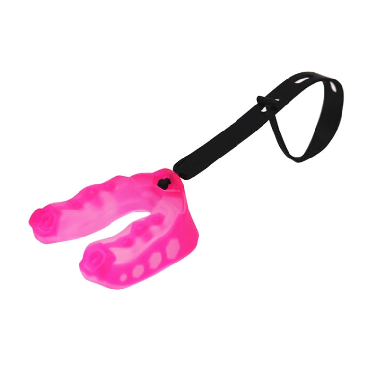 Mouthguard Braces Boxing Taekwondo Combat Protective Gear With Lanyard, Style: Transparent