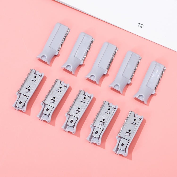 10 PCS Stainless Steel Microblading Blades For Eyebrow Trimmer