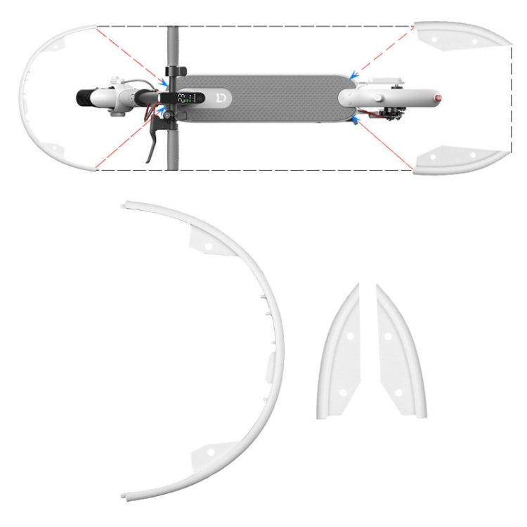 For Xiaomi Mijia M365 Side Protection Cover + Front Rear Bumper