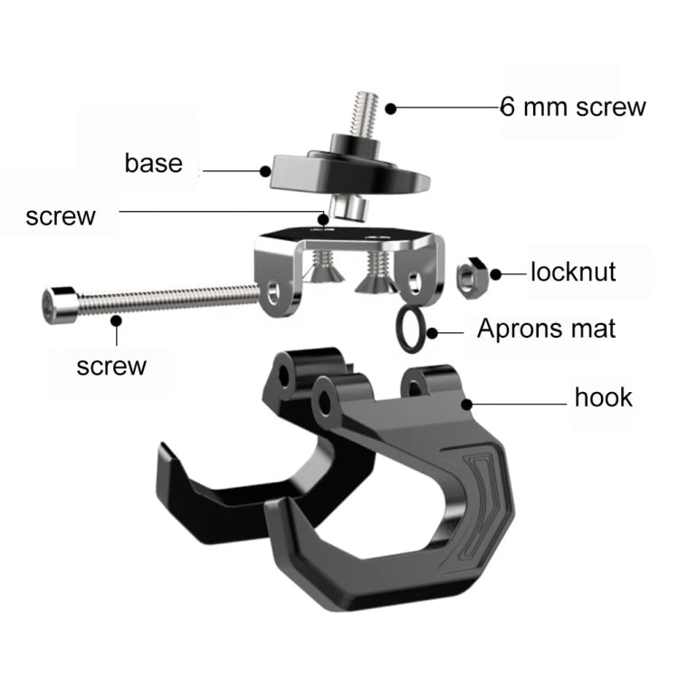 Motorcycle Electric Bike Item Movable Double Hooks Aluminum Helmet Hanger Modification Accessories