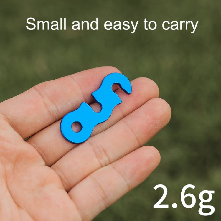 10pcs Outdoor Barracks Aluminum Alloy Umbrella Rope Buckle S-shaped Wind Rope Buckle