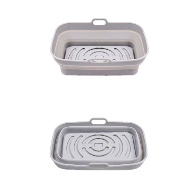 Air Fryer Grill Mat High Temperature Resistant Silicone Baking Tray, Specification: Round Inner Red