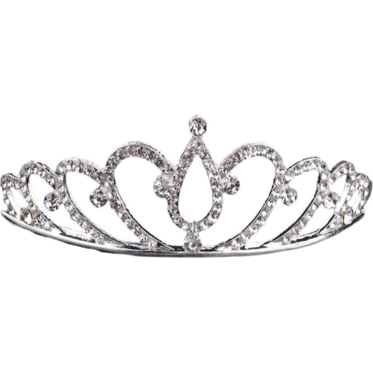 2pcs Little Girl Crown Hair Band Alloy Hair Ornaments Rhinestone Headdress