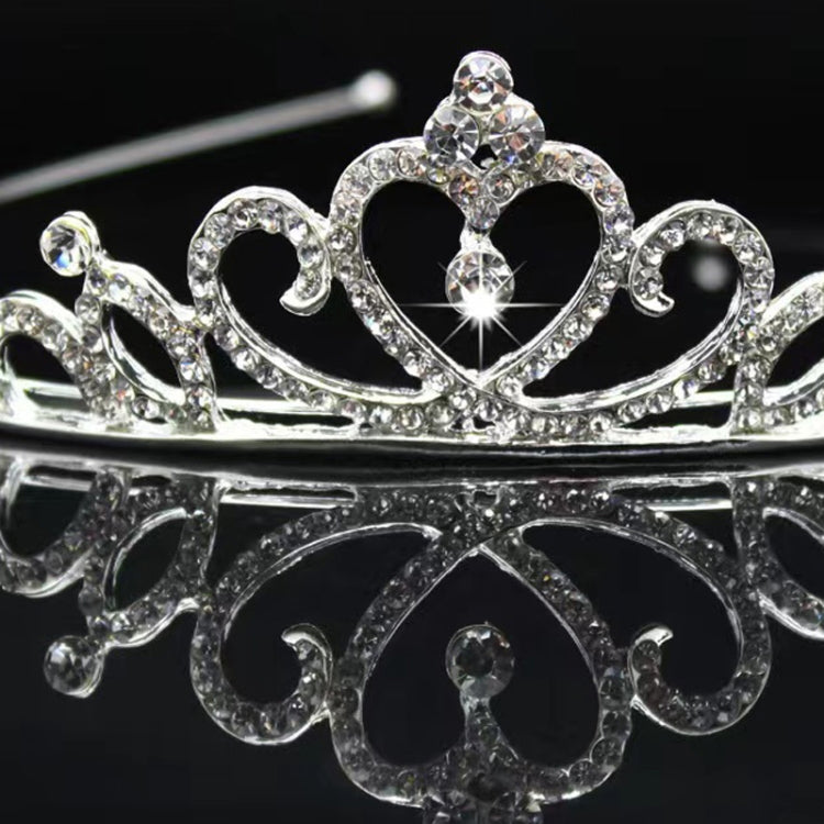 2pcs Little Girl Crown Hair Band Alloy Hair Ornaments Rhinestone Headdress