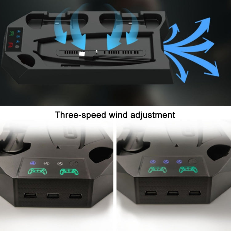 For PS5 DE/UHD 2 In 1 Handheld Console Cooling Stand Fan Base