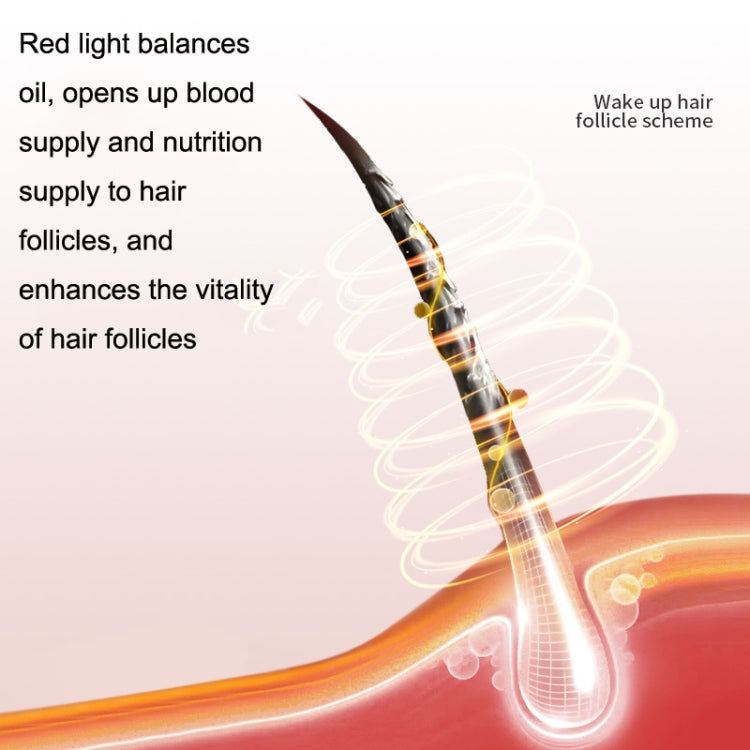 DYM007-005 Scalp Medicine Device Massage Comb Red Light Vibration Scalp Smear Potion Essence Liquid Guide Device