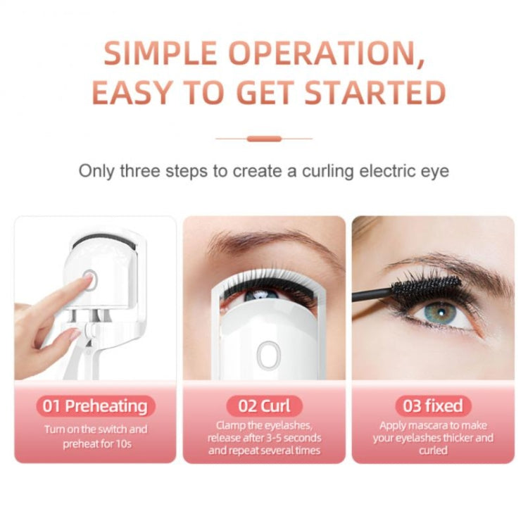 Electric Heated Eyelash Curler Temperature Adjustable Quick Heat Eyelash Curling Clamp
