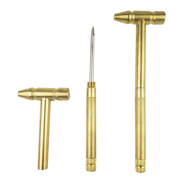 6 in 1 Multifunctional Mini Household Brass Hammer Screwdriver