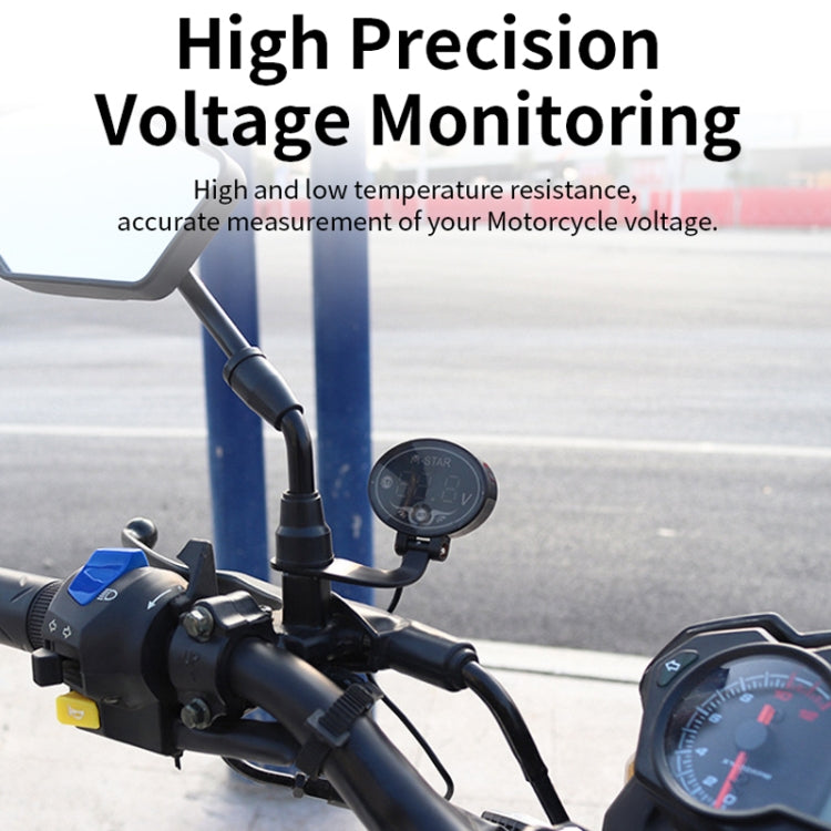 YL-M01 Motorcycle Battery Voltage Monitoring M-STAR Intelligent Voltage Meter